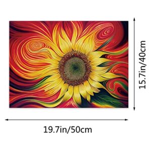 DIY Paint by Numbers for Kids & Adults & Beginne,DIY Canvas Painting Gift Kits for Home Decoration,Warm Sunflower Wall Bedroom Decoration 16 x 20 inch (Without Framed)