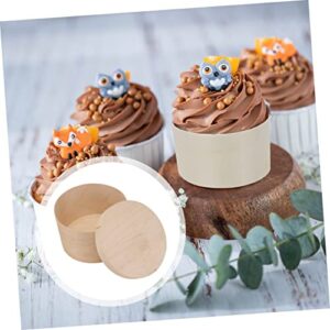 UPKOCH 2pcs Box Cheesecake Box Wooden Gift Boxes Mini Cake Stand 2 Tier Cake Stand Muffin Holder Box Cake Container Pie Dessert Round Cake Packaging Box Cake Dessert Box Packing Box Tray