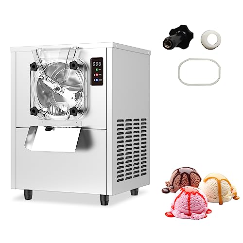 XPW Commercial Hard Serve Ice Cream Machine - 1400W 3.2 to 3.5 Gallons/H Gelato Ice Cream maker with LED Panel Auto Clean Perfect 110V Ice Cream Machine Perfect for Snack Restaurants Bars Supermarket