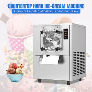XPW Commercial Hard Serve Ice Cream Machine - 1400W 3.2 to 3.5 Gallons/H Gelato Ice Cream maker with LED Panel Auto Clean Perfect 110V Ice Cream Machine Perfect for Snack Restaurants Bars Supermarket