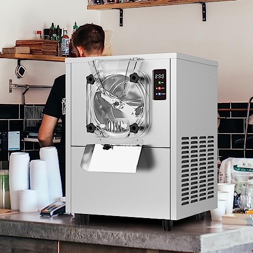 XPW Commercial Hard Serve Ice Cream Machine - 1400W 3.2 to 3.5 Gallons/H Gelato Ice Cream maker with LED Panel Auto Clean Perfect 110V Ice Cream Machine Perfect for Snack Restaurants Bars Supermarket