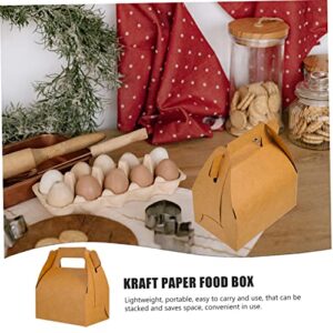 UPKOCH 20pcs Boxes Kraft Paper Food Box Mini Cupcake Paper Boxes for Food Cupcake Boxes Cake Gift Box Food Paper Treat Boxes for Cakes Disposable Box Kraft Paper Boxes Takeaway Treat Case