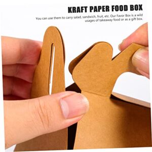 UPKOCH 20pcs Boxes Kraft Paper Food Box Mini Cupcake Paper Boxes for Food Cupcake Boxes Cake Gift Box Food Paper Treat Boxes for Cakes Disposable Box Kraft Paper Boxes Takeaway Treat Case