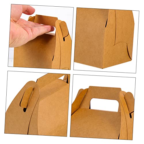 UPKOCH 20pcs Boxes Kraft Paper Food Box Mini Cupcake Paper Boxes for Food Cupcake Boxes Cake Gift Box Food Paper Treat Boxes for Cakes Disposable Box Kraft Paper Boxes Takeaway Treat Case