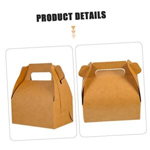 UPKOCH 20pcs Boxes Kraft Paper Food Box Mini Cupcake Paper Boxes for Food Cupcake Boxes Cake Gift Box Food Paper Treat Boxes for Cakes Disposable Box Kraft Paper Boxes Takeaway Treat Case