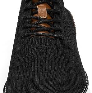 SVNKE Men's Casual Dress Oxfords Shoes Breathable Knit Leisure Fashion Sneakers Lightweight Comfortable Walking Shoes Black 11