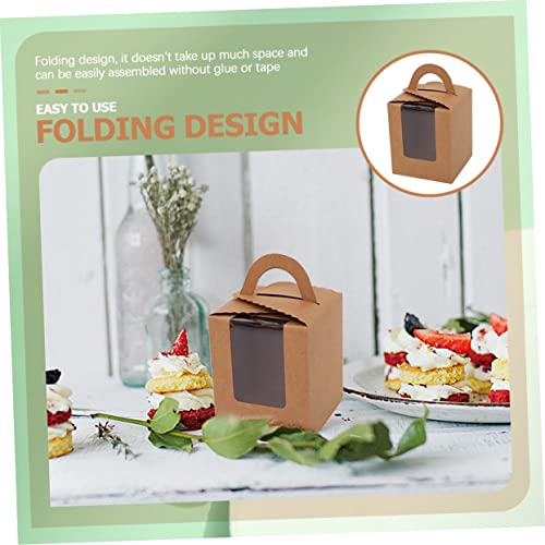 UPKOCH 24pcs Cupcake Boxes Pastry Box Mini Cake Boxes Mini Muffin Green Paper Cups Cup Cake Box Green Cupcake Boxes Stroopwaffles Handheld Cake Box Dessert Packaging Boxes Small Paper Cup