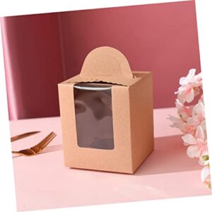 UPKOCH 24pcs Cupcake Boxes Pastry Box Mini Cake Boxes Mini Muffin Green Paper Cups Cup Cake Box Green Cupcake Boxes Stroopwaffles Handheld Cake Box Dessert Packaging Boxes Small Paper Cup
