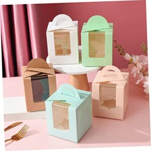 UPKOCH 24pcs Cupcake Boxes Pastry Box Mini Cake Boxes Mini Muffin Green Paper Cups Cup Cake Box Green Cupcake Boxes Stroopwaffles Handheld Cake Box Dessert Packaging Boxes Small Paper Cup