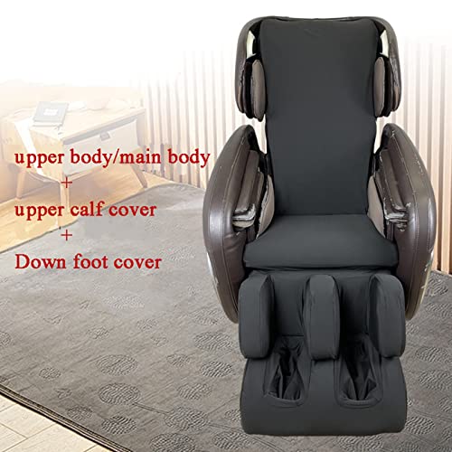 FBKPHSS Full Body Shiatsu Massage Chair Cover, Dust Protection Massage Chair Cover Stretch Fabric Zero Gravity Recliner Chair Cover for All Types of Massage Chairs,Black,Full Body