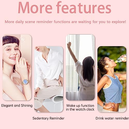 FILIEKEU Smart Watches Women Bluetooth Calls 1.32"Full Touch Screen Lady Watches IP68 Waterproof Fitness Activity Heart Rate Sleep Monitor Calories Stainless steel Women Smart Watches For Android IOS