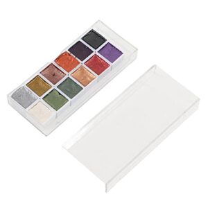 ottjakin vibrant 12-piece watercolor set in retro portable for students adults & artists - high pigment art supplies for painting sketching & coloring