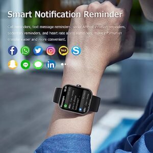 DOVMEWO Blood Glucose Monitoring Smart Watch, 1.9" Non Invasive Blood Sugar Smart Watch Fitness Smart Watch, Painless Blood Glucose Testing Bluetooth Fashionable Sports Watch, 2023 Upgrade (Black)