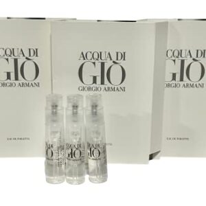 GIORGIO ARMANI Acqua Di Gio MEN EDT Sample Spray Perfume 1.2ml /.04 oz - 3 PCS set