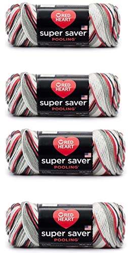 Bulk Buy - Red Heart Super Saver Haute Yarn - 4 Pack of 141g/5oz - Acrylic - 4 Medium (Worsted) - 236 Yards - Knitting/Crochet