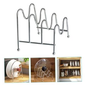 Alipis 3pcs Three Layer Pot Lid Rack Mug Organizer Tabletop Organizer Cutting Board Stand Chopping Board Pan Cover Organizer Plate Storage Pot and Lid Organizer Restaurant Pot Lid Holder