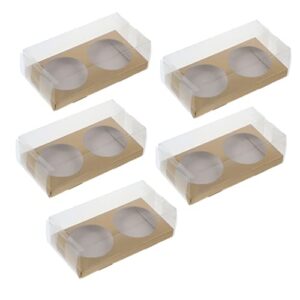 upkoch 10pcs packing box mini paper cups sandwich box container mini cake boxes cake containers cake slice container plastic pastry box cake egg-yolk puff container moon cake packing box