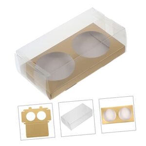 UPKOCH 10pcs Packing Box Mini Paper Cups Sandwich Box Container Mini Cake Boxes Cake Containers Cake Slice Container Plastic Pastry Box Cake Egg-yolk Puff Container Moon Cake Packing Box