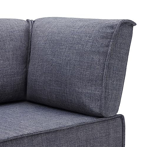 Oversized Sectional Sofa, Modular Sectional Sofa U Shaped Couch Sleeper Sofa,Deep Seat Sofa with Chaise, Modern Linen Fabric Sectional Couches for Living Room,Overstuffed Sofa for Big People Grey