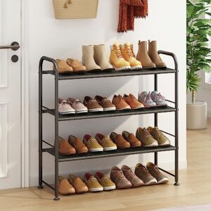 SUOERNUO Shoe Rack 3 Tier Storage Organizer for Closet Entryway Black