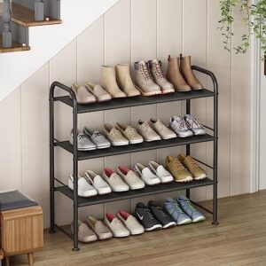 SUOERNUO Shoe Rack 3 Tier Storage Organizer for Closet Entryway Black