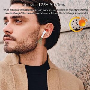 Wireless Earbuds, Bluetooth 5.3 Headphones Noise Cancelling with Charging Case, IPX7 Waterproof Stereo Earphones in-Ear Earbud with Microphone for Android Cell Phone Gaming Computer Laptop Sport