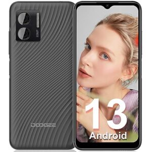 doogee n50 cell phone, 2023 android 13 15gb+128gb smartphone, 6.52" hd+ android phone, 4200mah, 50mp camera, dual 4g unlocked phones, otg, t-mobile