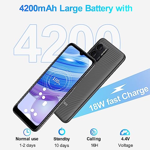 DOOGEE N50 Cell Phone, 2023 Android 13 15GB+128GB Smartphone, 6.52" HD+ Android Phone, 4200mAh, 50MP Camera, Dual 4G Unlocked Phones, OTG, T-Mobile