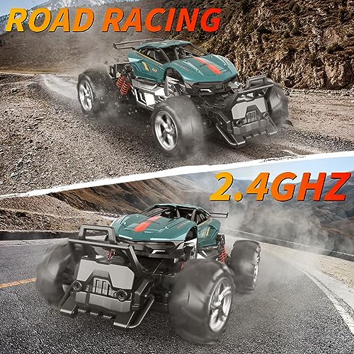 GUOKAI Remote Control Truck,2.4GHz Big RC Cars for Adults Kids,1:12 Scale Toy Cars Hobby Grade RC Cars with Rechargeable Batteries,Present Birthday Gifts for Boys and Girls