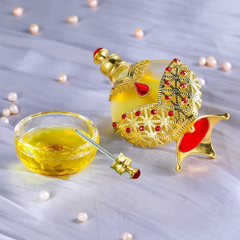 HUIBAO Gold Arabian Concentrated Perfume Oil, Arabic Perfume for Women, Arabian Perfume Oil- Long Lasting A Seductive Perfume Oil (12ml)