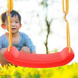 Kids Swing Seat Swing Seat Anti Skid Buckle Adjustable Tear Resistant Rope Children Seat Swing for Park Outdoor (Red)