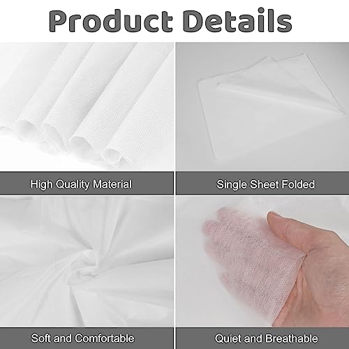 150 Pcs Disposable Bed Sheets, 31" x 71" Massage Table Sheets Non Woven Fabric SPA Bed Cover Breathable for Massage Beauty Tattoos