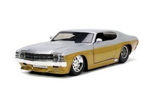 1970 chevy chevelle ss, gold and silver - jada toys 34116-1/24 scale diecast model car