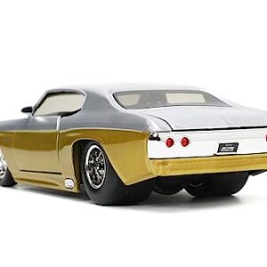 1970 Chevy Chevelle SS, Gold and Silver - Jada Toys 34116-1/24 Scale Diecast Model Car