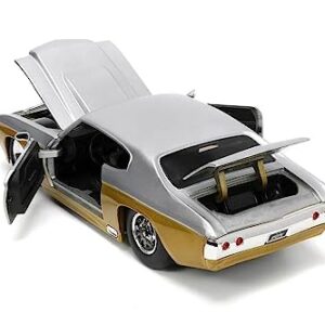 1970 Chevy Chevelle SS, Gold and Silver - Jada Toys 34116-1/24 Scale Diecast Model Car