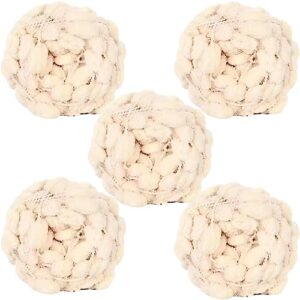 5 yarn balls,100% polyester pom-pom knitting yarn (130g each, 250m total) - perfect for handcrafts, scarves, hats, sofa mats, and pet nests (34)