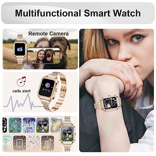 HMZSWDP Smart Watch (Answer/Make Call), 1.59" Touch Screen Smartwatch for Women, 21 Sport Modes, IP67 Waterproof, Fitness Tracker with SpO2/Heart Rate/Sleep Monitor/Blood Pressure for Android and iOS