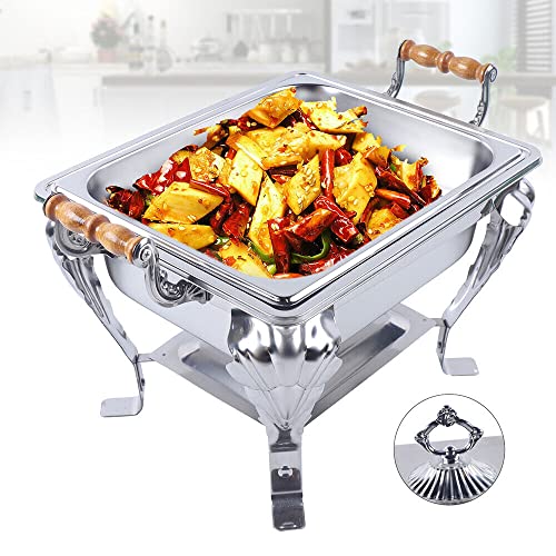 Stainless Steel Chafer Set Chafing Dish Buffet Set Chafing Dish Buffet Catering Warmer Classic Baking Tray for Buffet, Wedding and other Banquet Events