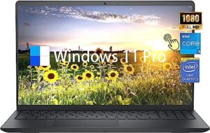 dell inspiron business laptop, 15.6 inch fhd touchscreen, 11th gen intel core i5-1135g7, windows 11 pro, 16gb ram, 1tb hdd, numeric keypad, full-size keyboard, hdmi, long battery life, black