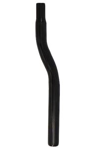 bike seat post w/o support, steel drainpipe style bmx bicycle seat post without support, multiple sizes (black) (27.2 x 350mm)