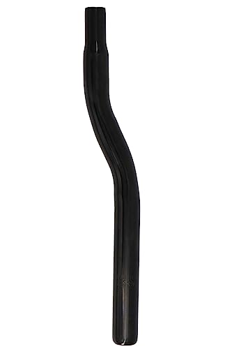 Bike Seat Post W/O Support, Steel Drainpipe Style BMX Bicycle Seat Post Without Support, Multiple Sizes (Black) (27.2 x 350mm)