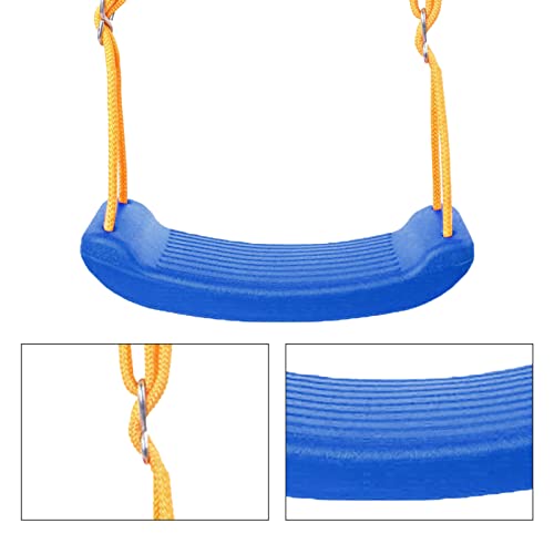 Swing Seat Anti Skid Buckle Kids Swing Seat Adjustable Tear Resistant Rope Children Seat Swing for Park Outdoor (Blue)