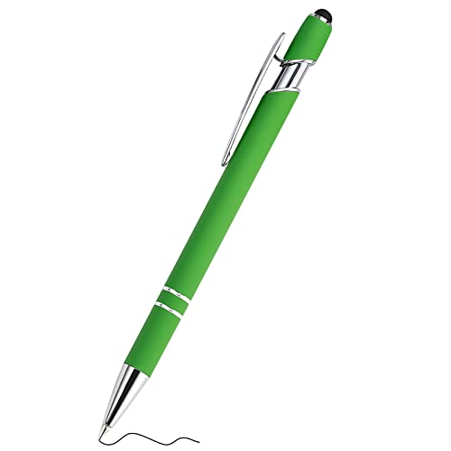 Ballpoint Pen Black Ink with Medium Retractable Pens with Stylus Tip Signature Pen Gifts for Graduation Birthday Wedding(Green)