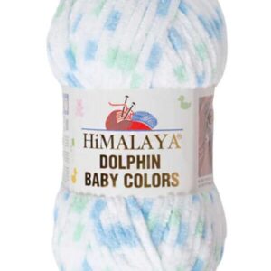 2 Pack/Skeins Himalaya Dolphin Baby Colors, Each Skein 100 Gr/3,5 oz, 120 mt/ 132 yd, Super Bulky Yarn, Blanket Yarn, Velvet Yarn, Knitting Yarn, Amigurumi Yarn, Baby Yarn (80409)