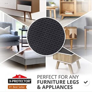 X-Protector Non Slip Furniture Pads for Hardwood Floors 32 PCS 2” - Round Anti Slip Furniture Pads - Self-Adhesive Rubber Furniture Pads Non Slip - Ideal Furniture Stoppers to Prevent Sliding!