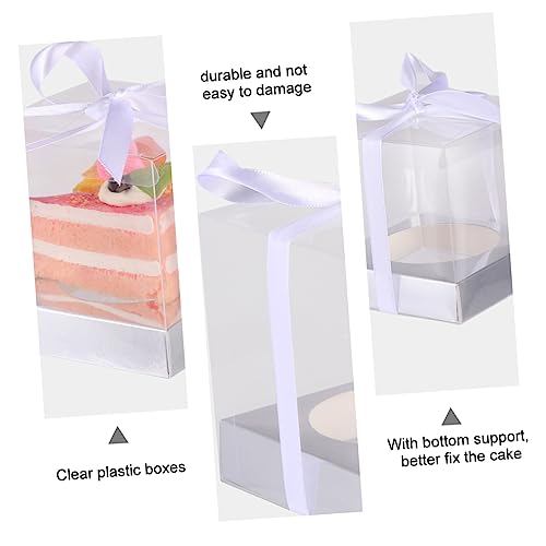 MAGICLULU 10pcs Cupcake Packing Boxes Cupcake Wrappers Mini Cake Box Mini Cakes Cookie Cake Desserts Carrier Container Cake Container White Bakery Boxes Backing Cake Case Chocolate Case Pvc