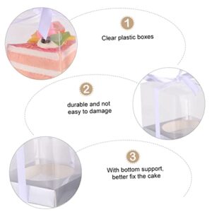 MAGICLULU 10pcs Cupcake Packing Boxes Cupcake Wrappers Mini Cake Box Mini Cakes Cookie Cake Desserts Carrier Container Cake Container White Bakery Boxes Backing Cake Case Chocolate Case Pvc