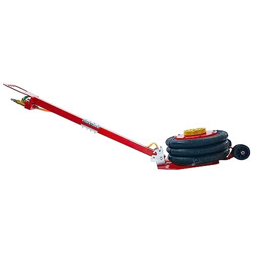 ATPTYSKJ Air Jack, 3 Ton/6600 lbs Triple Bag Air Jack, Air Bag Jack Lift Up to 17.72 Inch, 3S Fast Lifting Air Bag Jack Suitable for Long Handled Cars (Red)