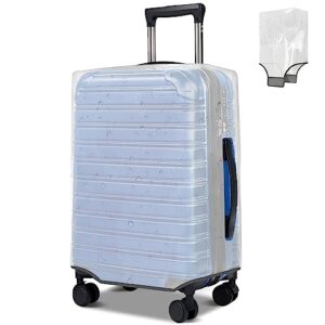 luggage cover for suitcase tsa approved,plastic clear travel suitcase protector cover for 20 inch lugggage,waterproof.