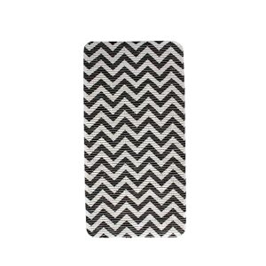 Splash Home Chevron Softee Bath Single Mat Bathtub Mat, Non-Slip Extra-Long Shower Mat with 58 Suction Cups, 36 L x 17 W Inches, Machine Washable, 100% PVC Foam - Black